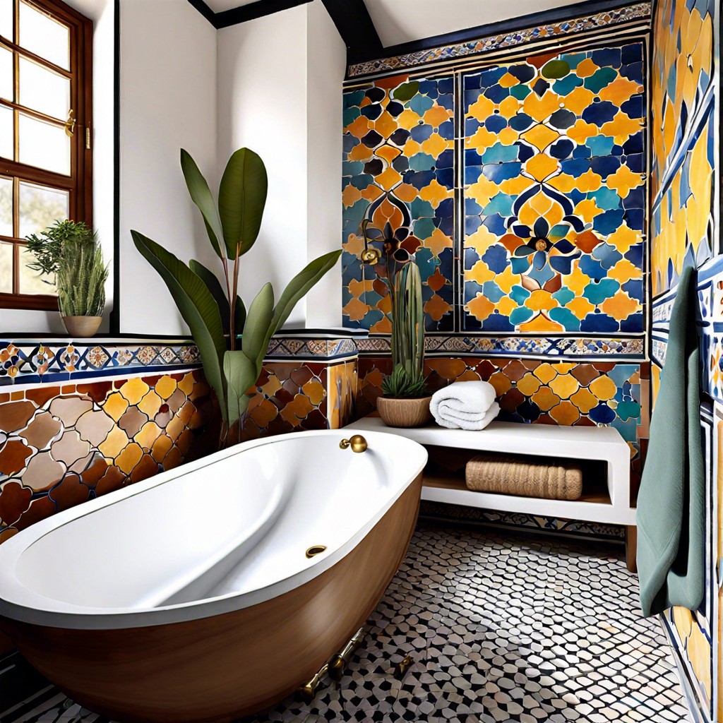 hand painted moroccan tiles for an exotic touch