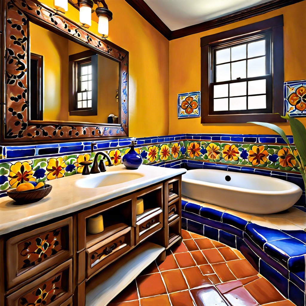 hand painted talavera tiles