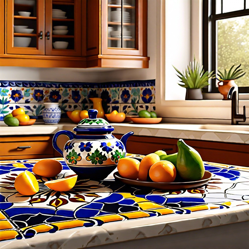 hand painted talavera tiles