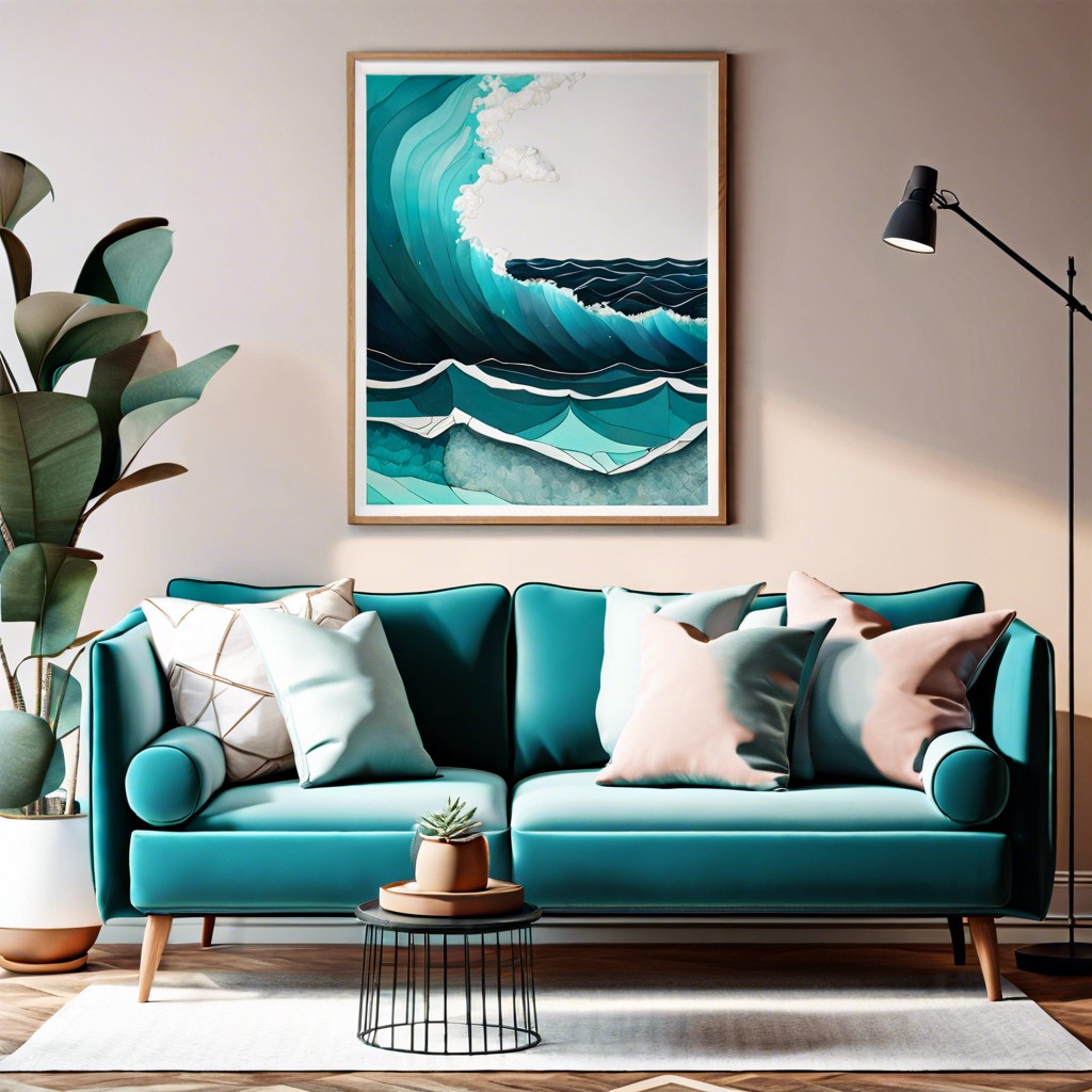 hang abstract ocean artwork