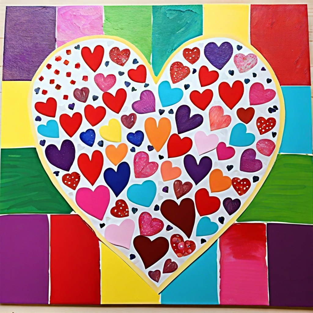 heart collage art