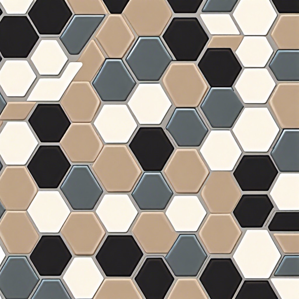 herringbone and hexagon blend