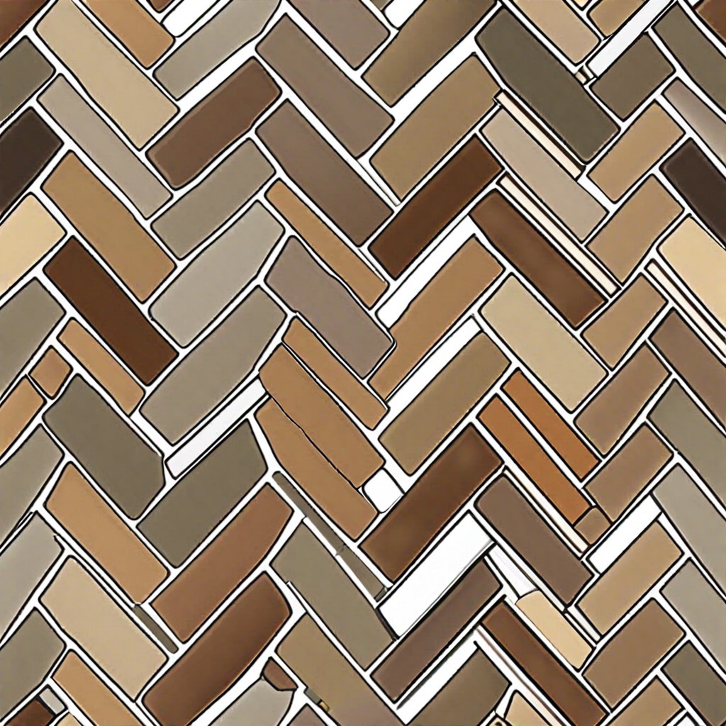 herringbone layout arrange picket tiles in a herringbone pattern for dynamic interest