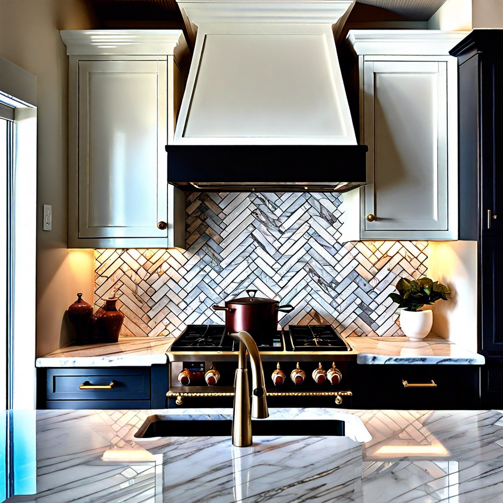 herringbone marble