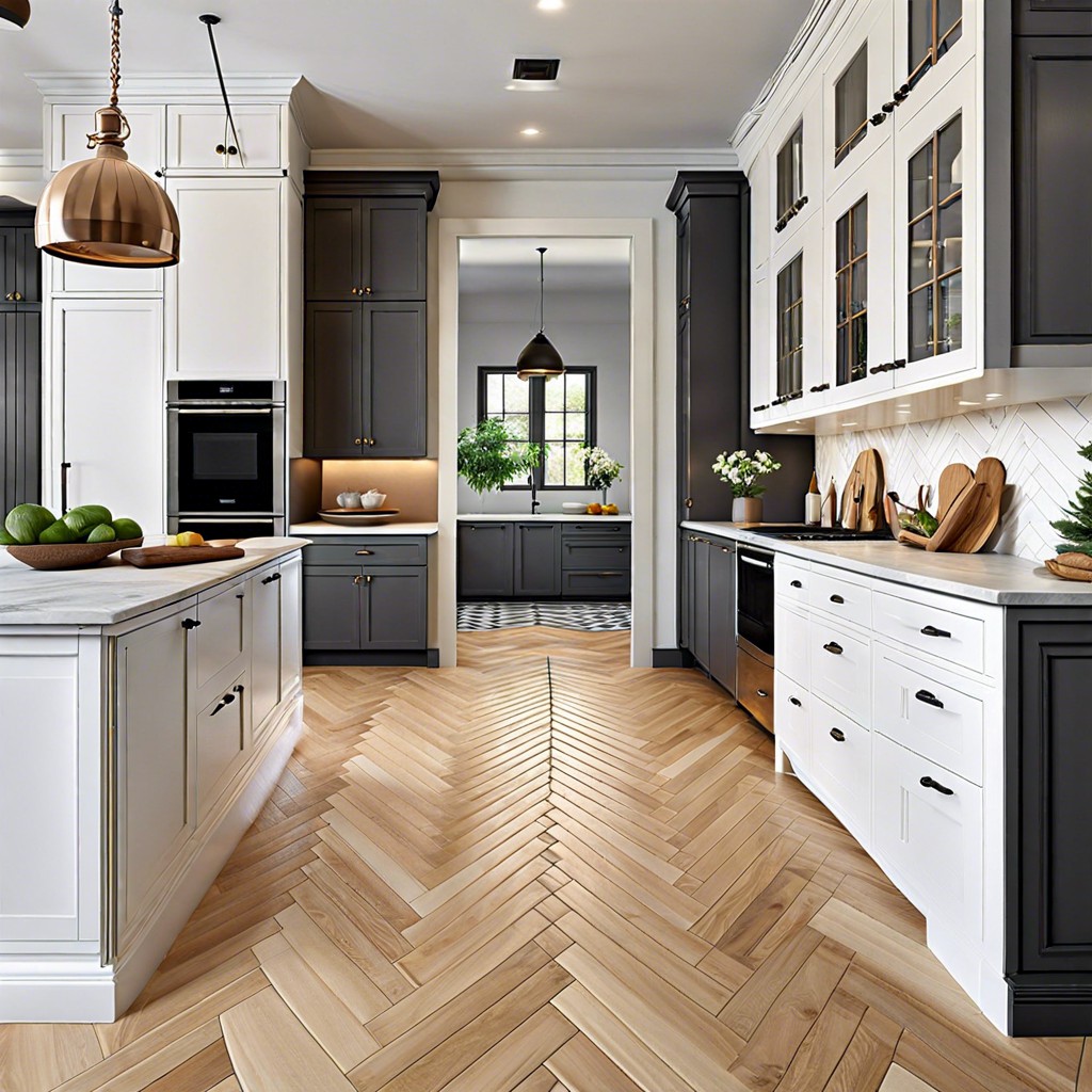 herringbone pattern entry