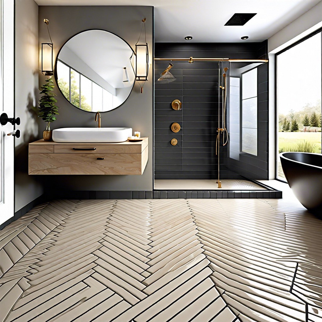 herringbone pattern tile