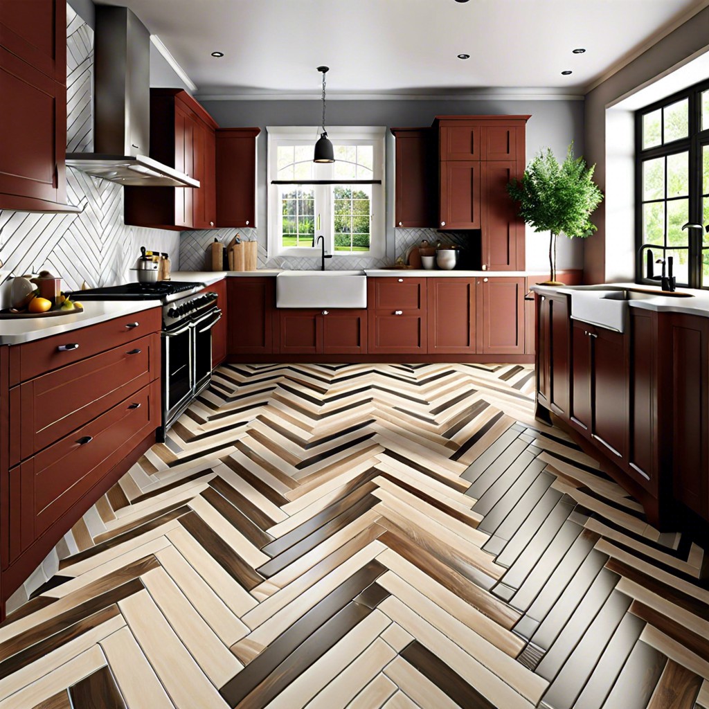 herringbone pattern tiles