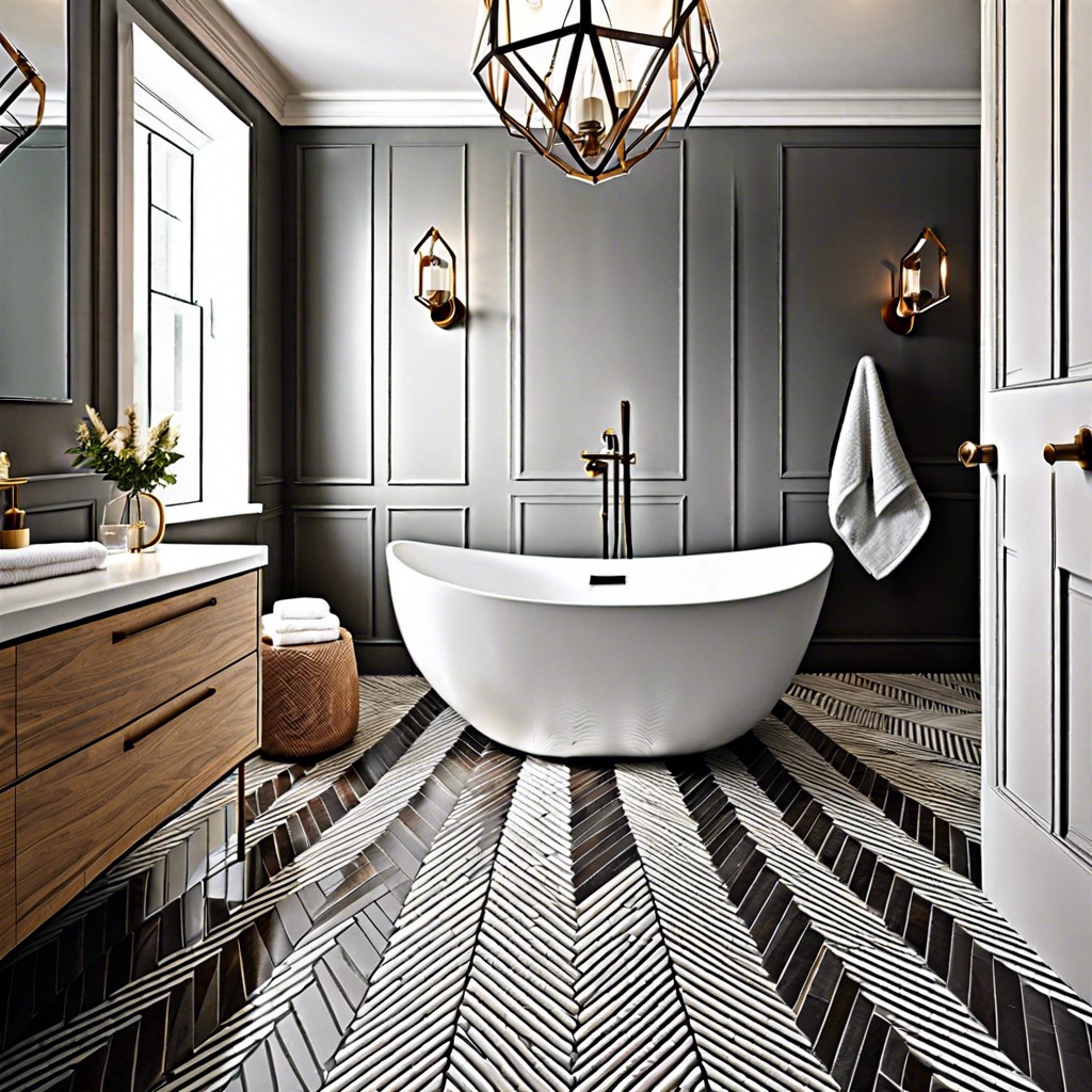 herringbone pattern tiles