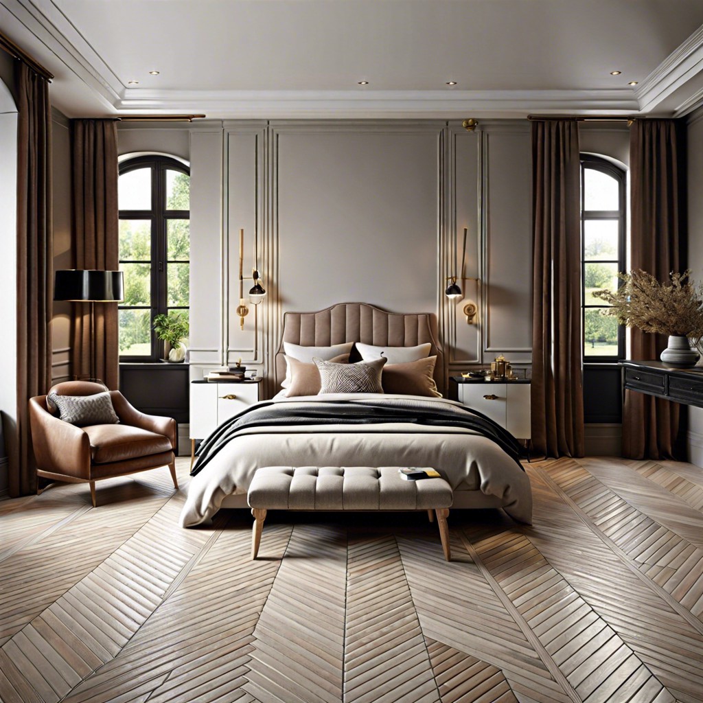 herringbone tile flooring