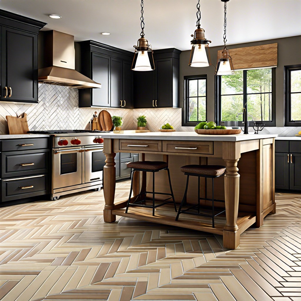 herringbone tile layout