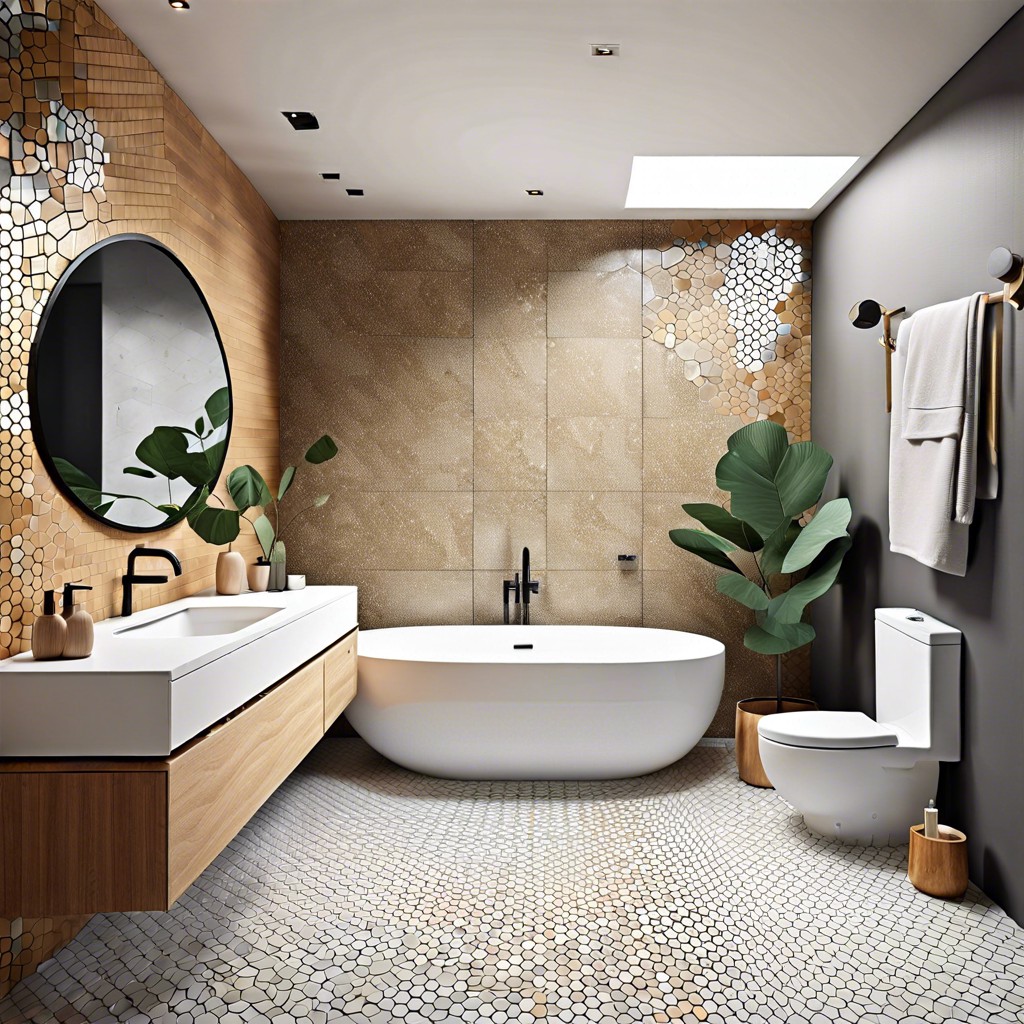 hexagonal mosaic tiles for a modern touch