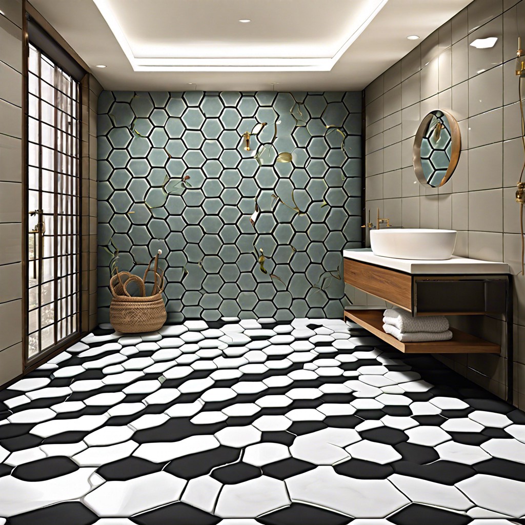 hexagonal porcelain tile