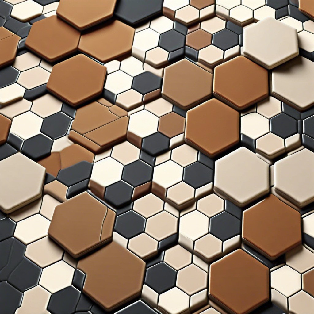 hexagonal tile layout