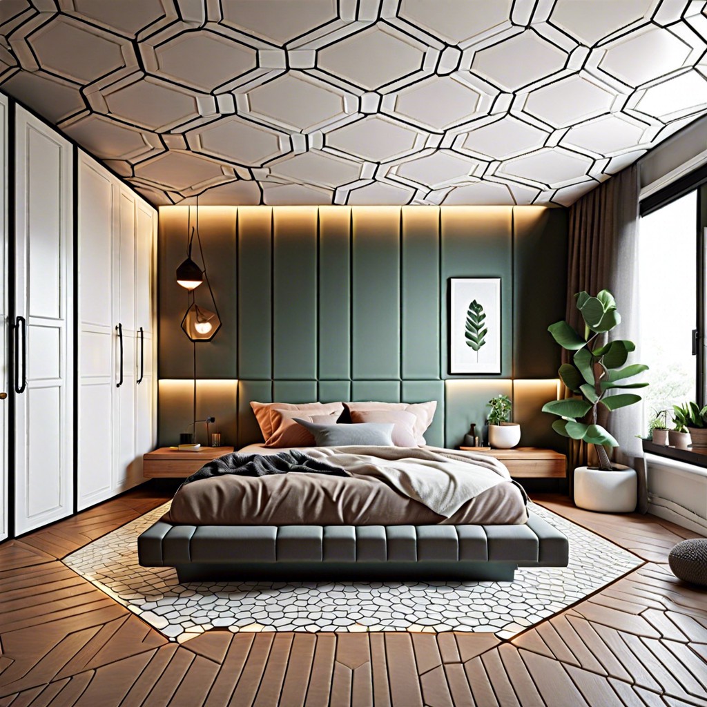 hexagonal tile on accent areas