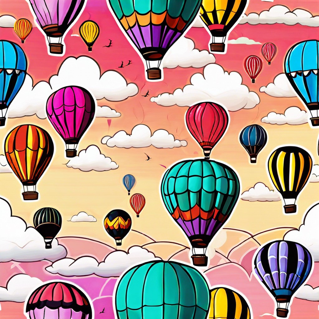 hot air balloons in the sky