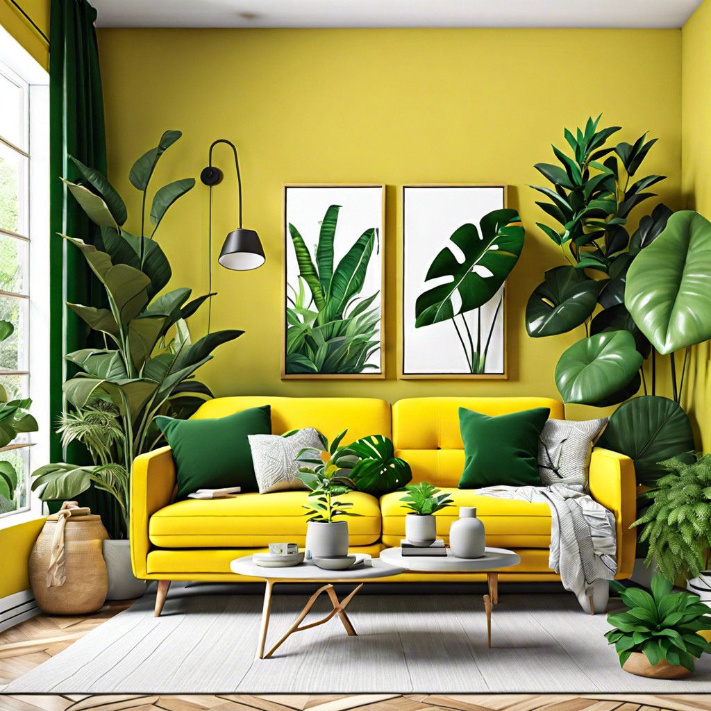 incorporate green plants for a vibrant fresh atmosphere