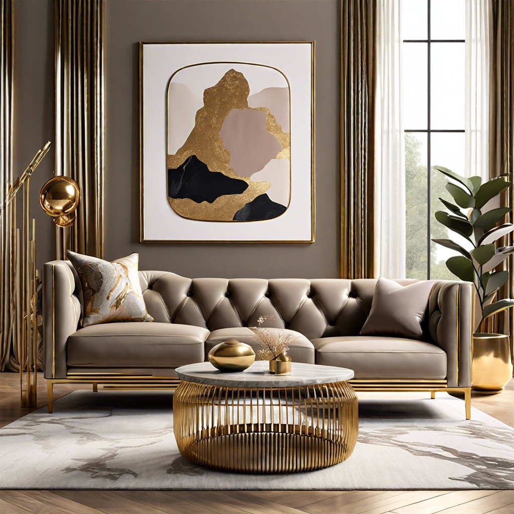 incorporate metallic finishes like brass or gold for a touch of glam