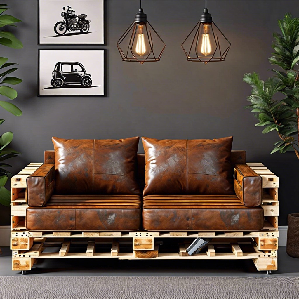 industrial pallet style couch