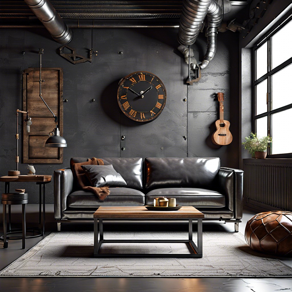 industrial style decor with metal accents