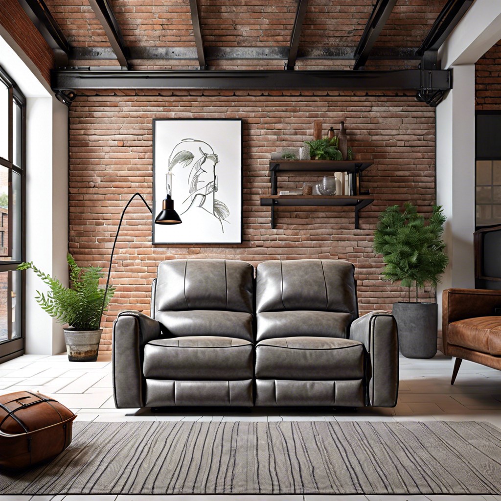 industrial style with exposed brick