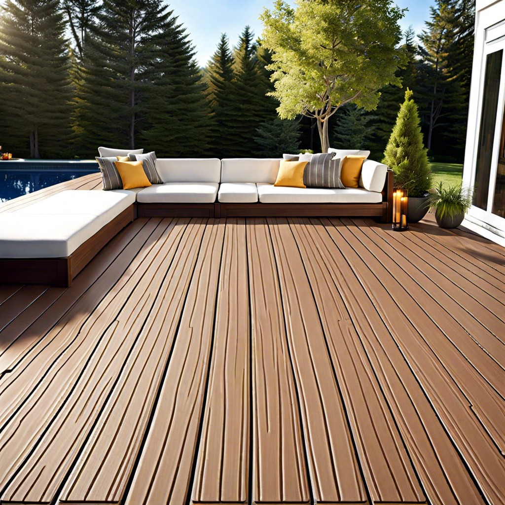 interlocking composite deck tiles