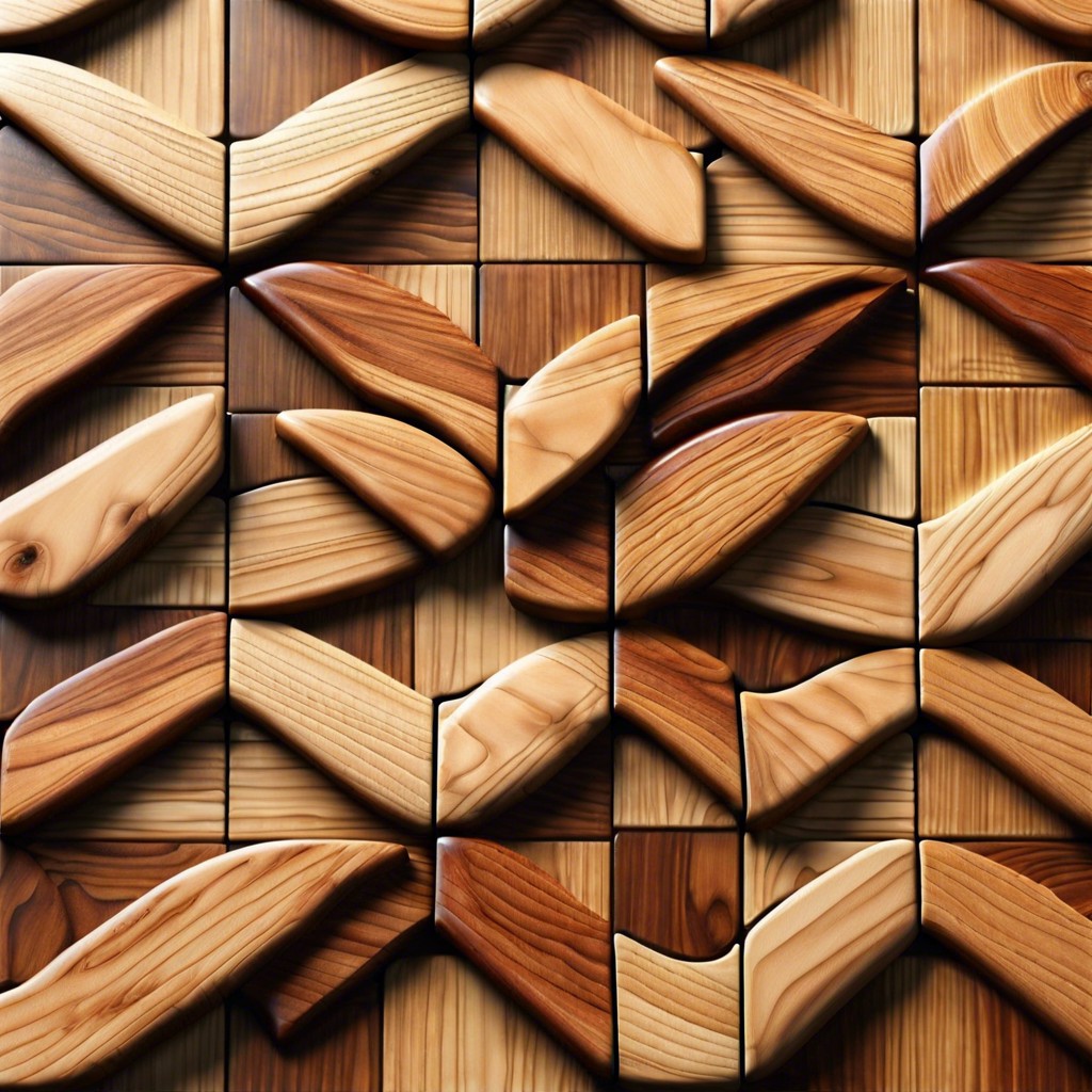 interlocking wooden tiles