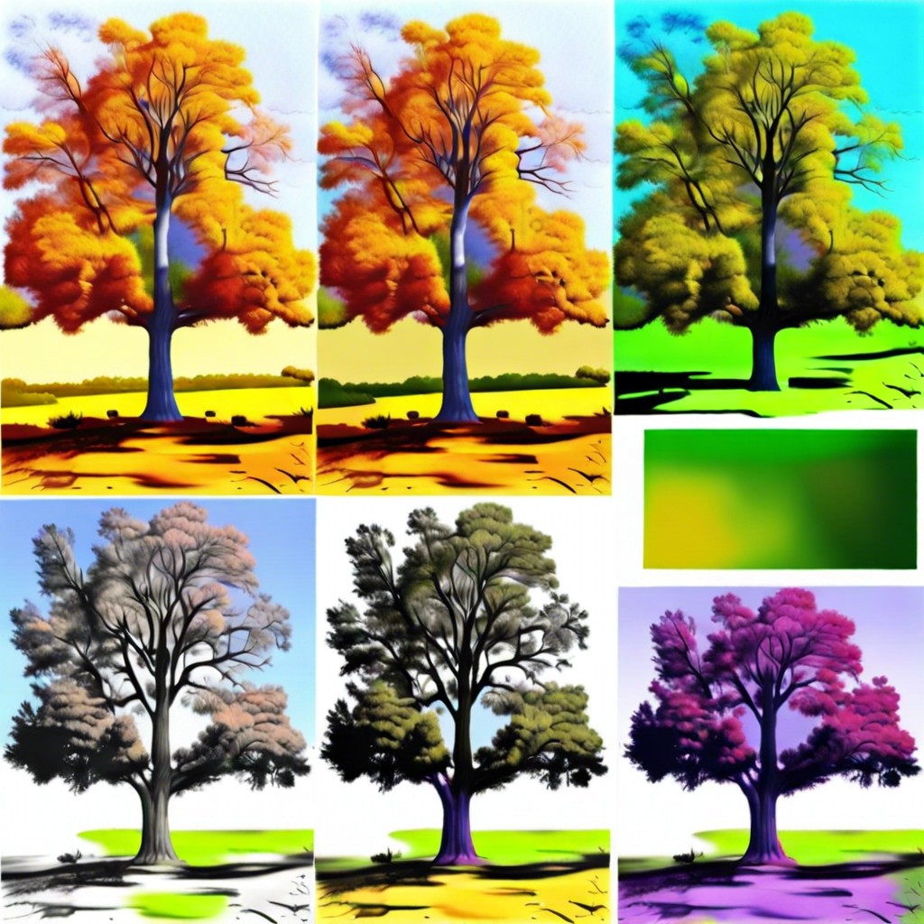 invisible forest trees appear and disappear with heat variations