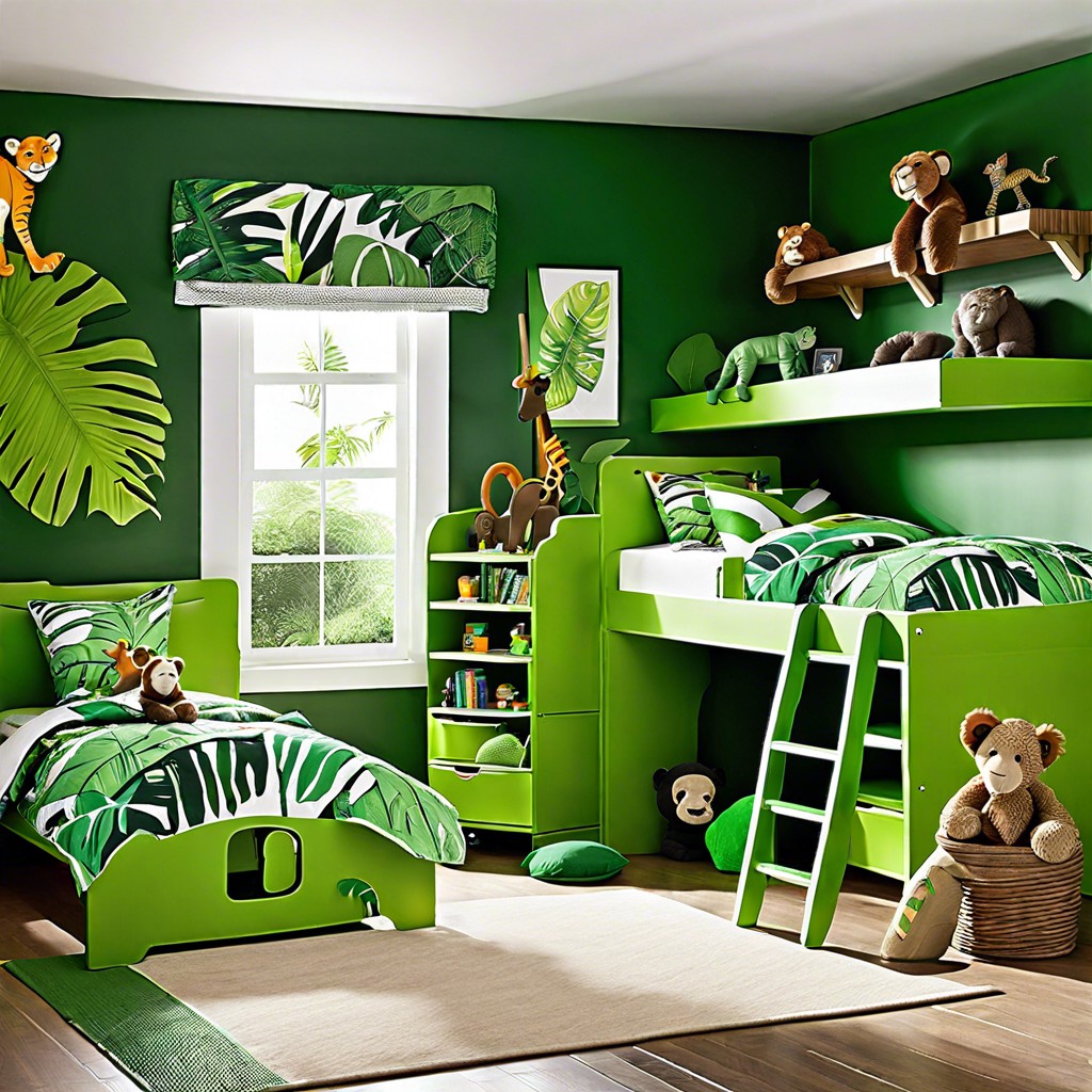 jungle safari with green tones