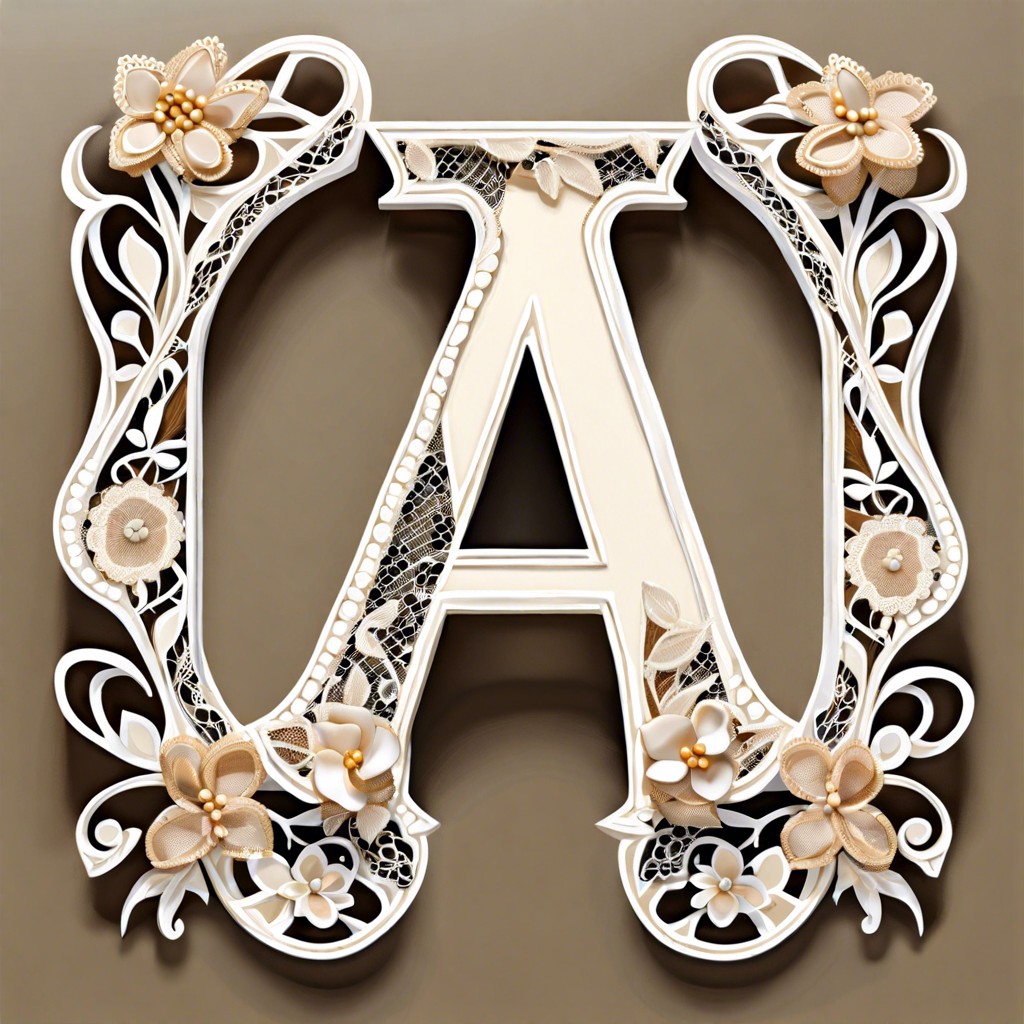 lace overlay letters