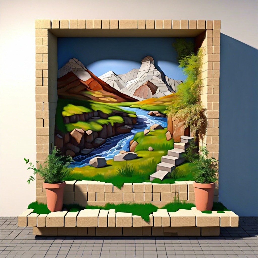 landscape art paint a continuous landscape that spans several blocks