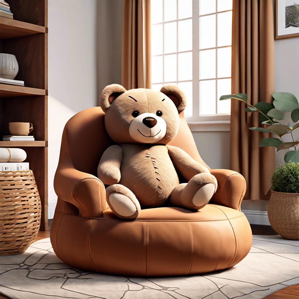 large stuffed teddy bear seat