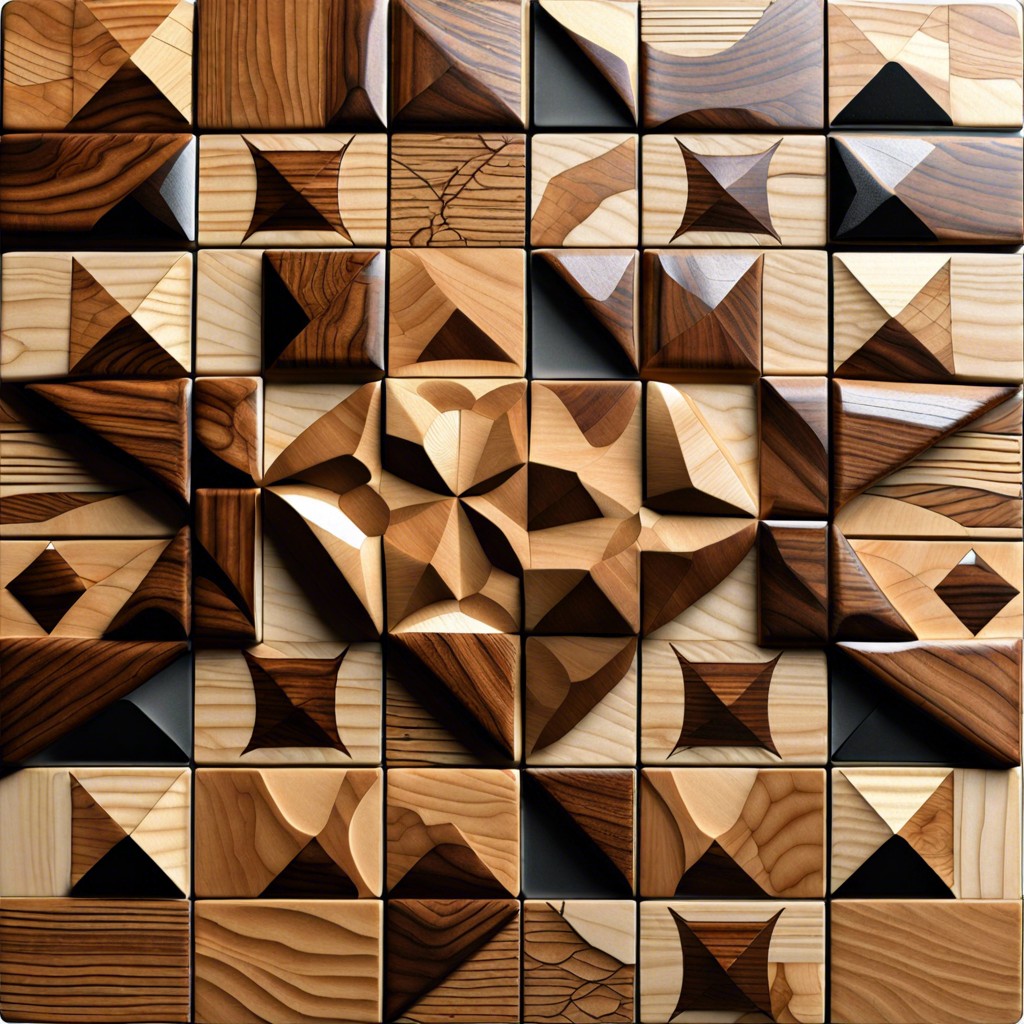 laser cut wood look tiles