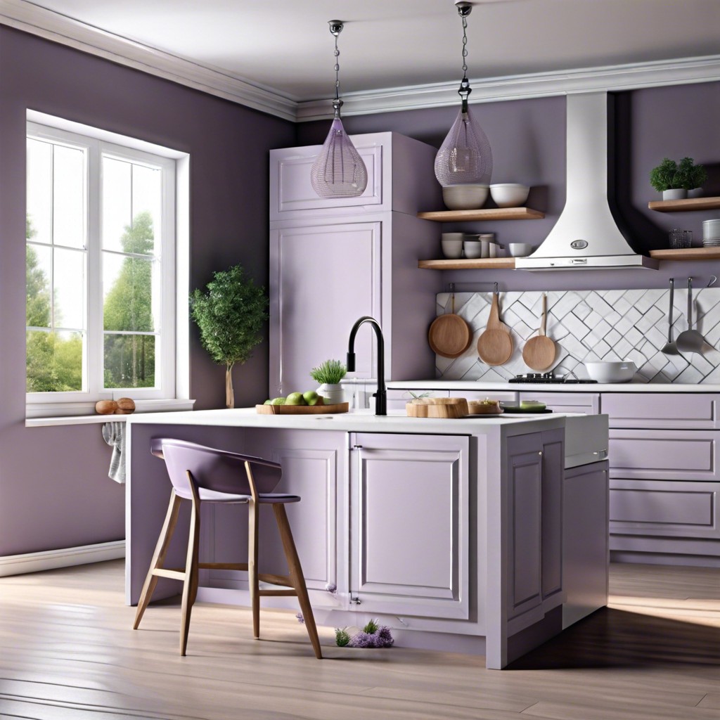 lavender and light gray