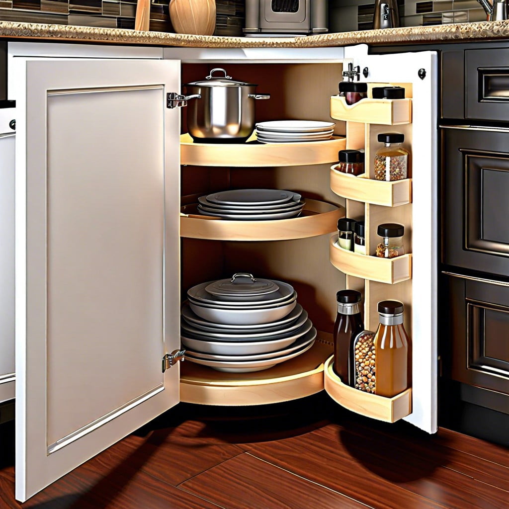 lazy susan corner cabinets