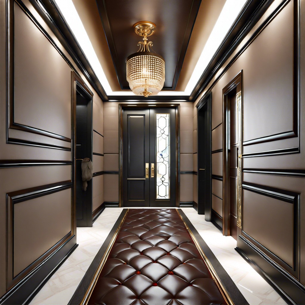 leather look tiles for a luxurious hint