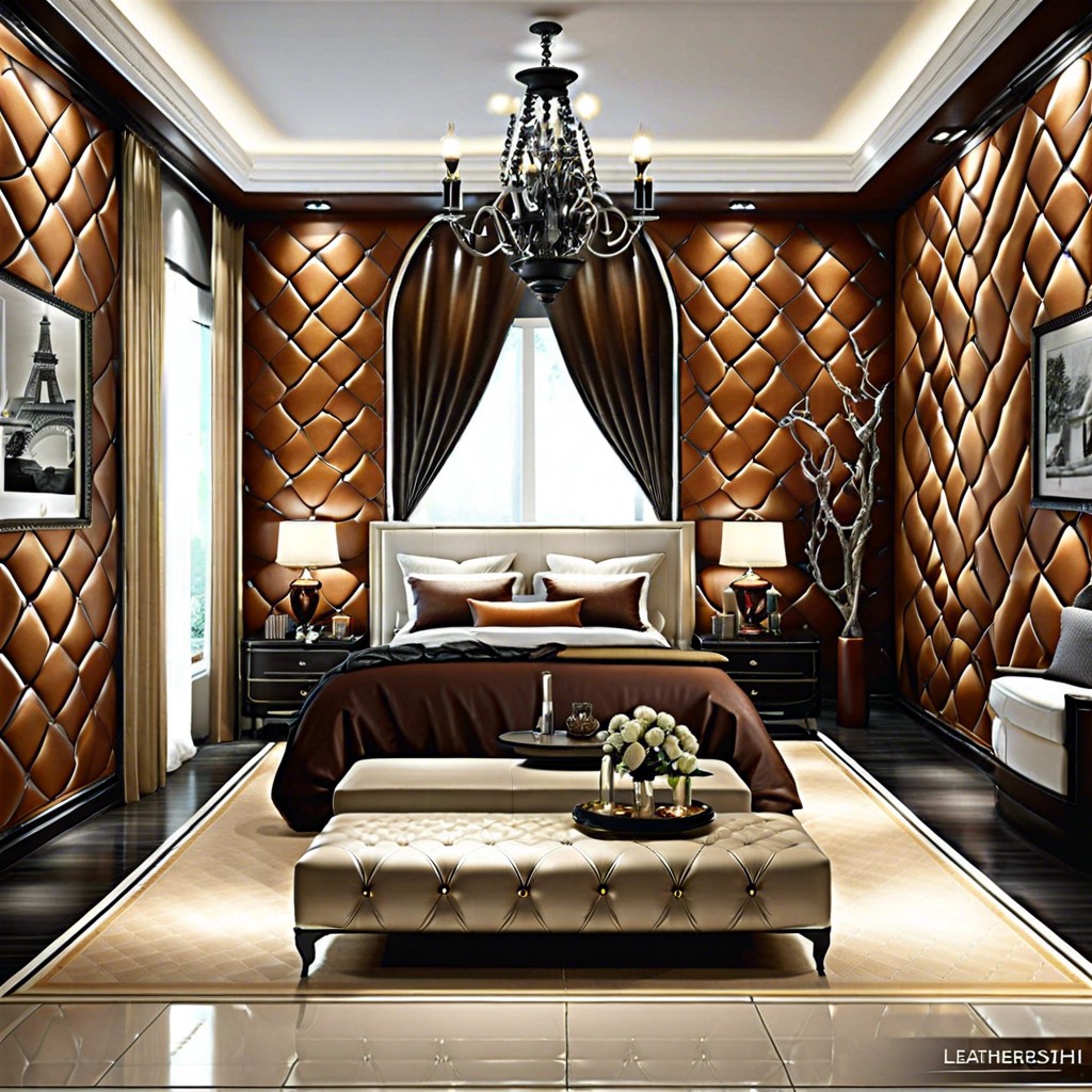 leather tiles for luxurious wall coverings