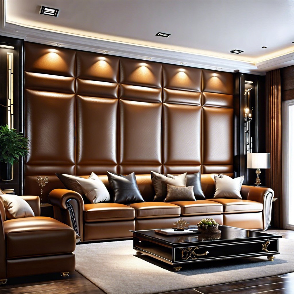 leather wall panels