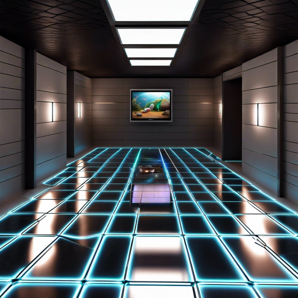 led lit floor tiles