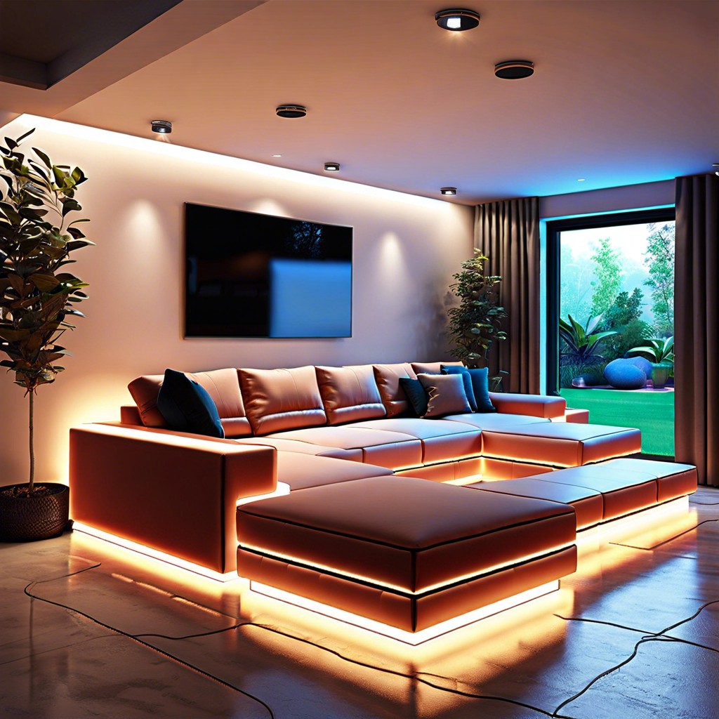 led lit sofas for a modern ambient feel