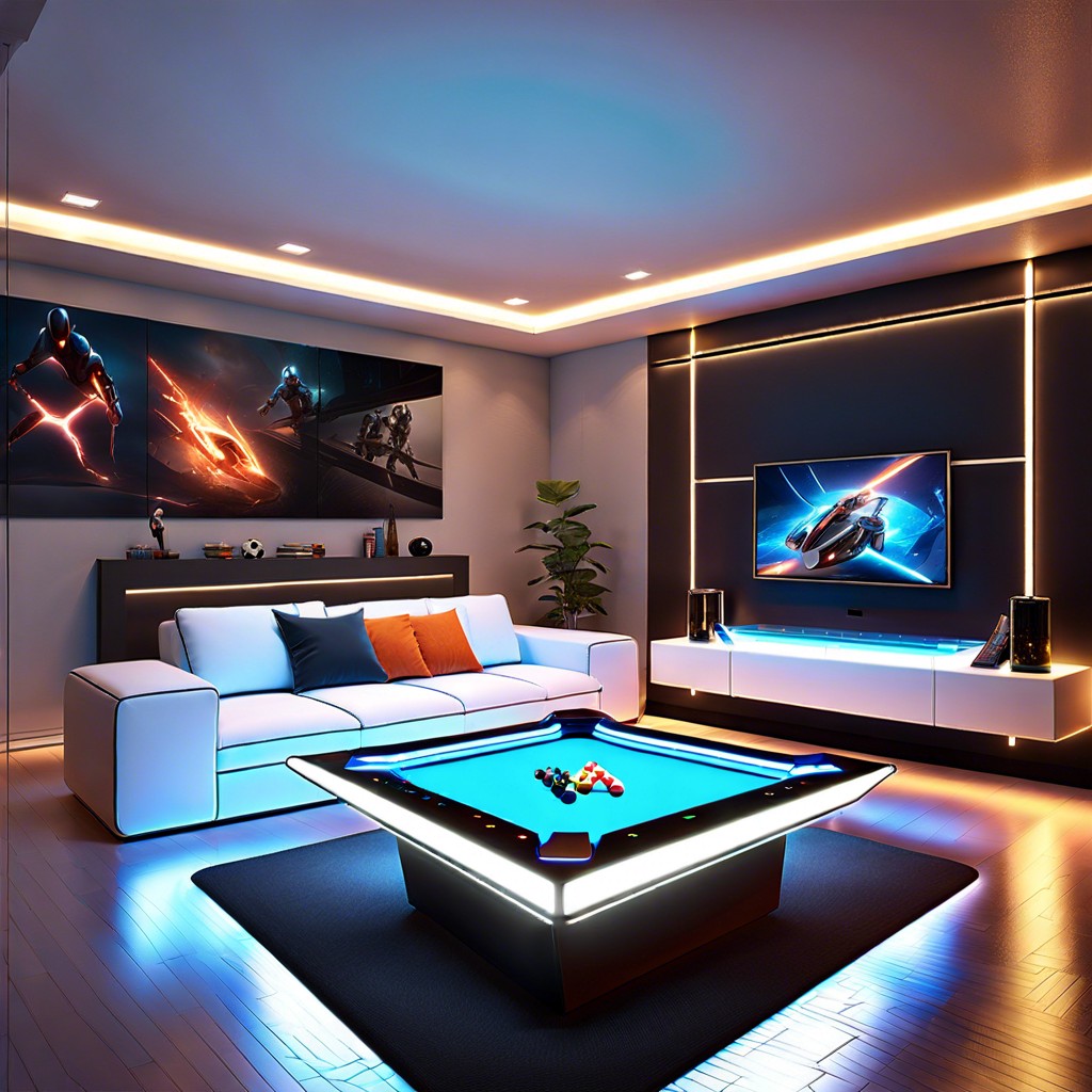 led lit sofas incorporate led strips for a futuristic glow