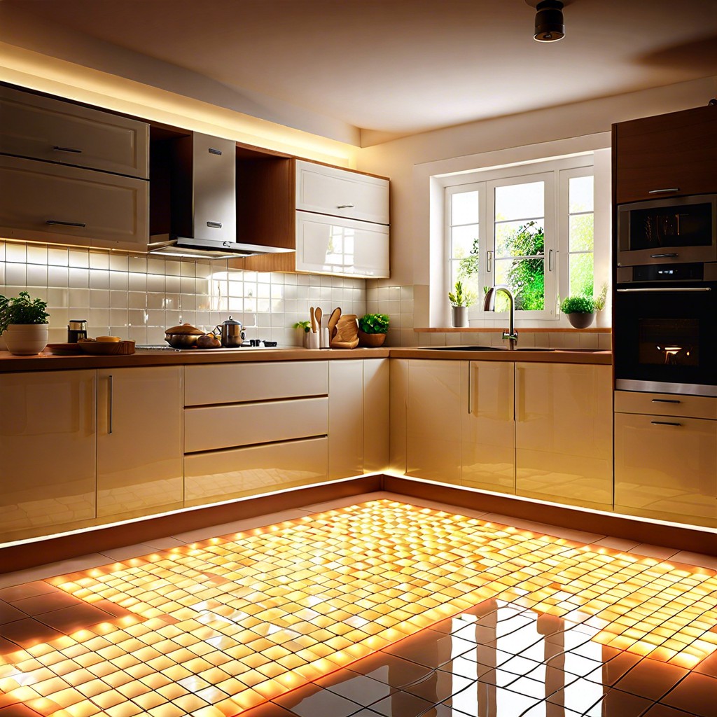 led lit translucent floor tiles