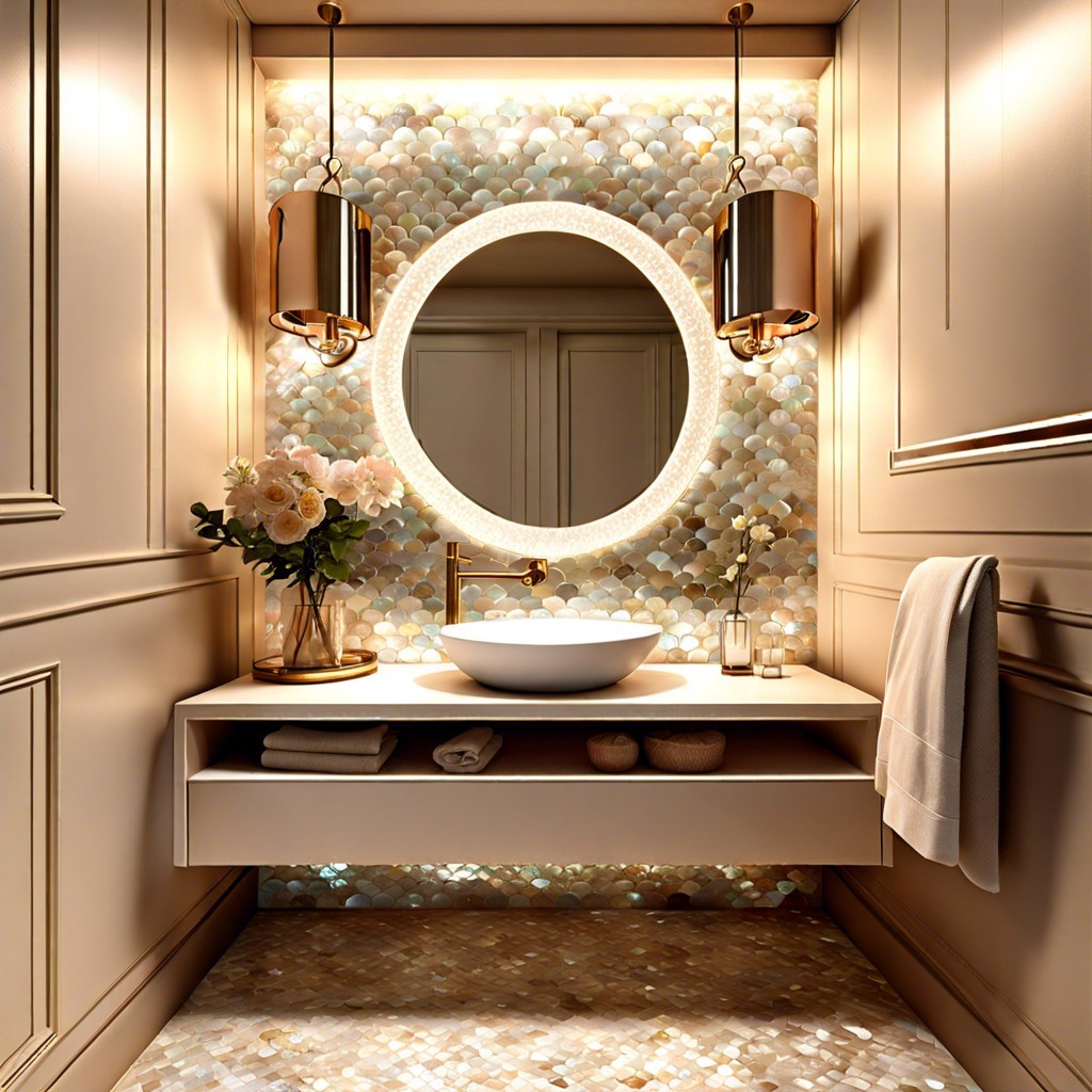 luminous mother of pearl tiles