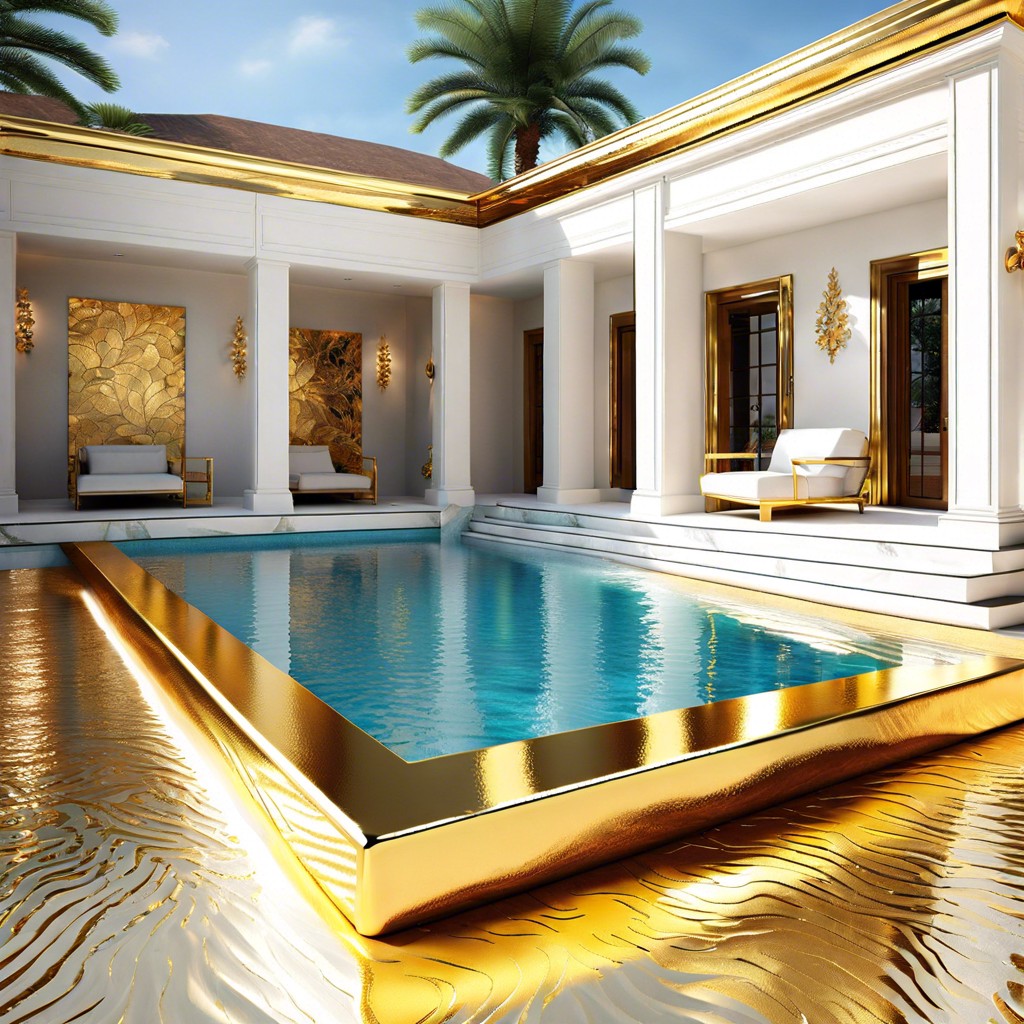 luxurious gold leaf tiles for a lavish look