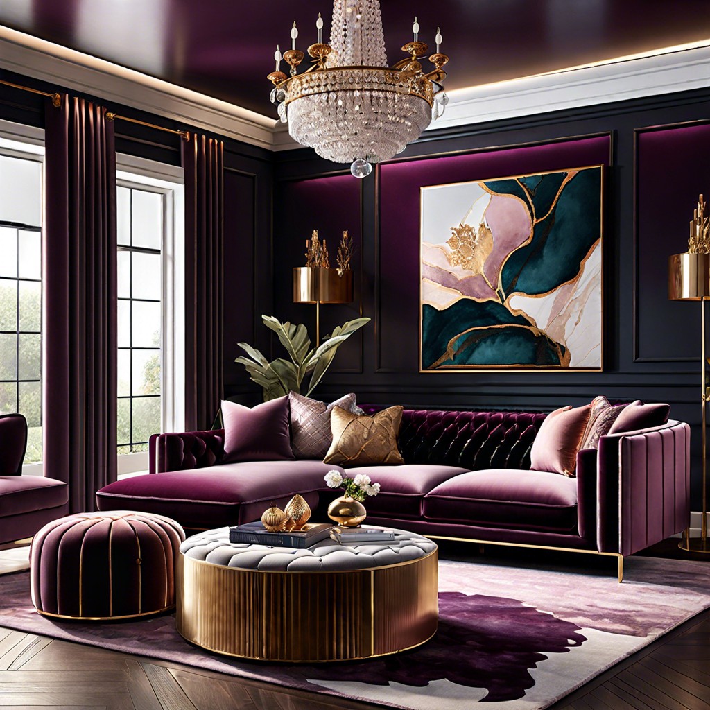 luxury velvet choose a plush velvet sectional in a deep jewel tone adding opulence and texture to the room