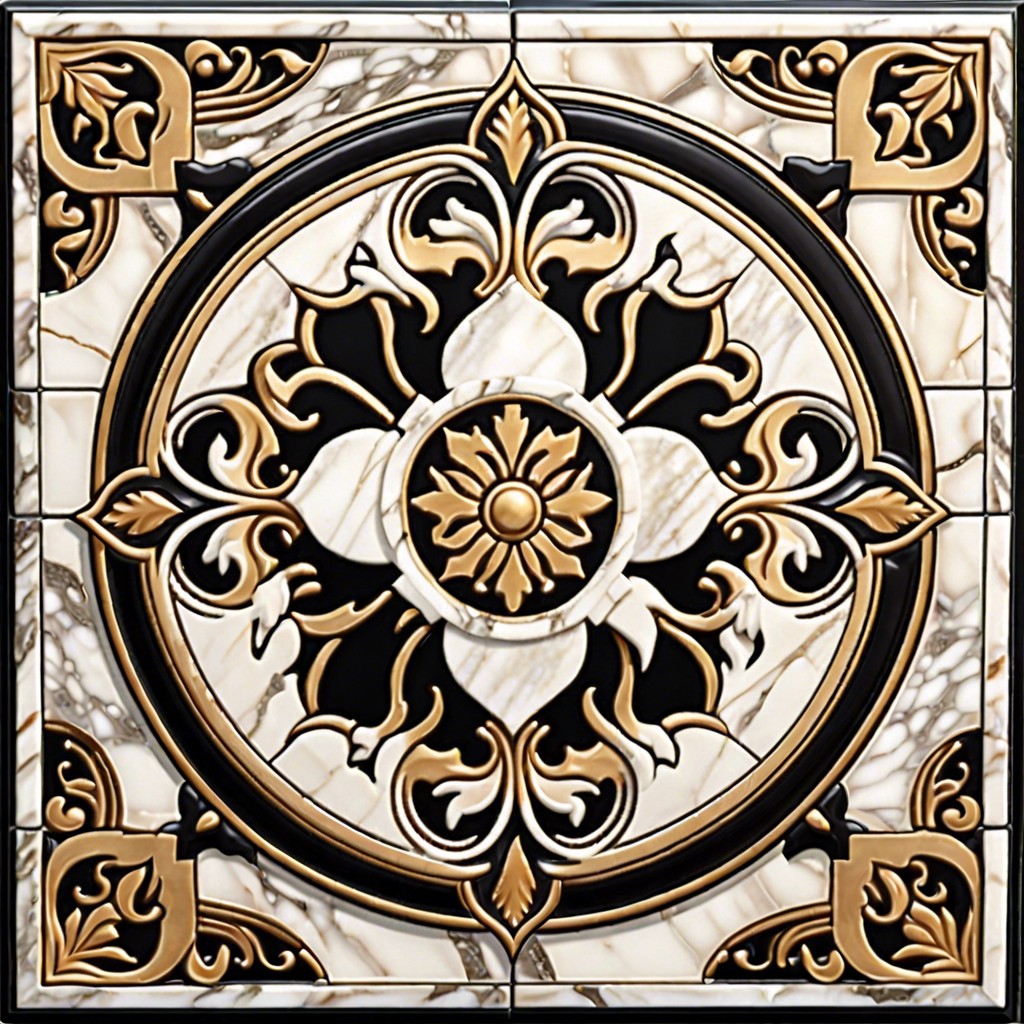 marble tile medallions