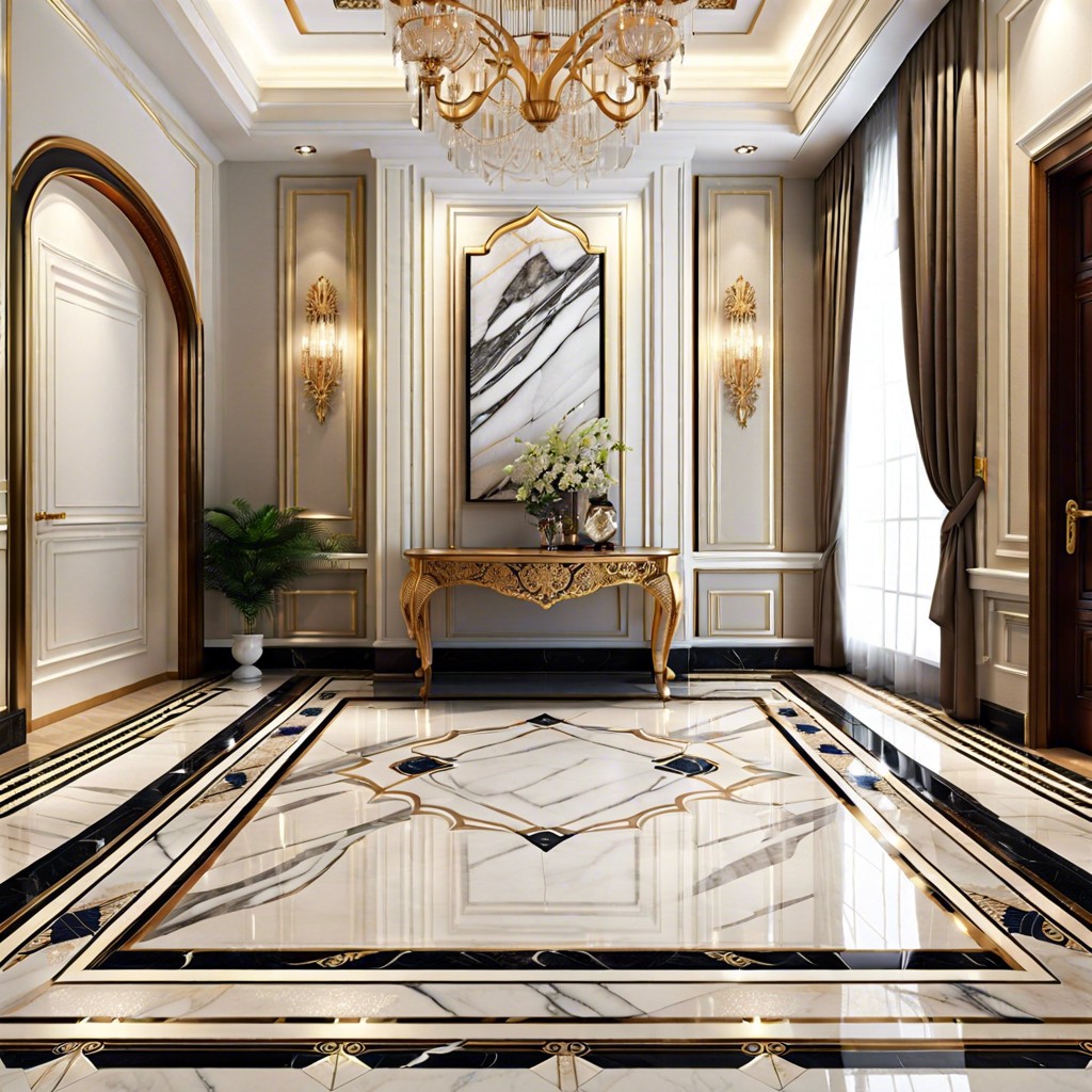 marble tile with intricate borders