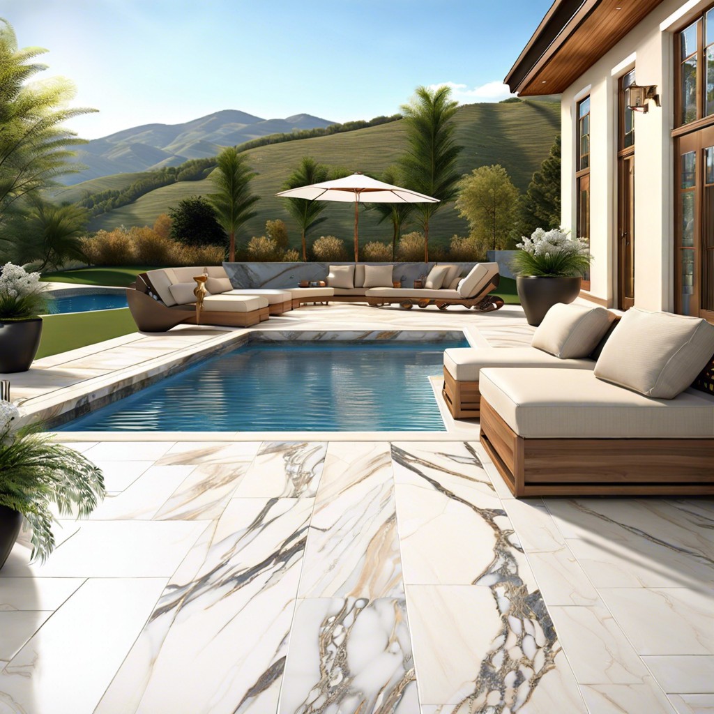 marble tiles for a luxurious smooth appearance