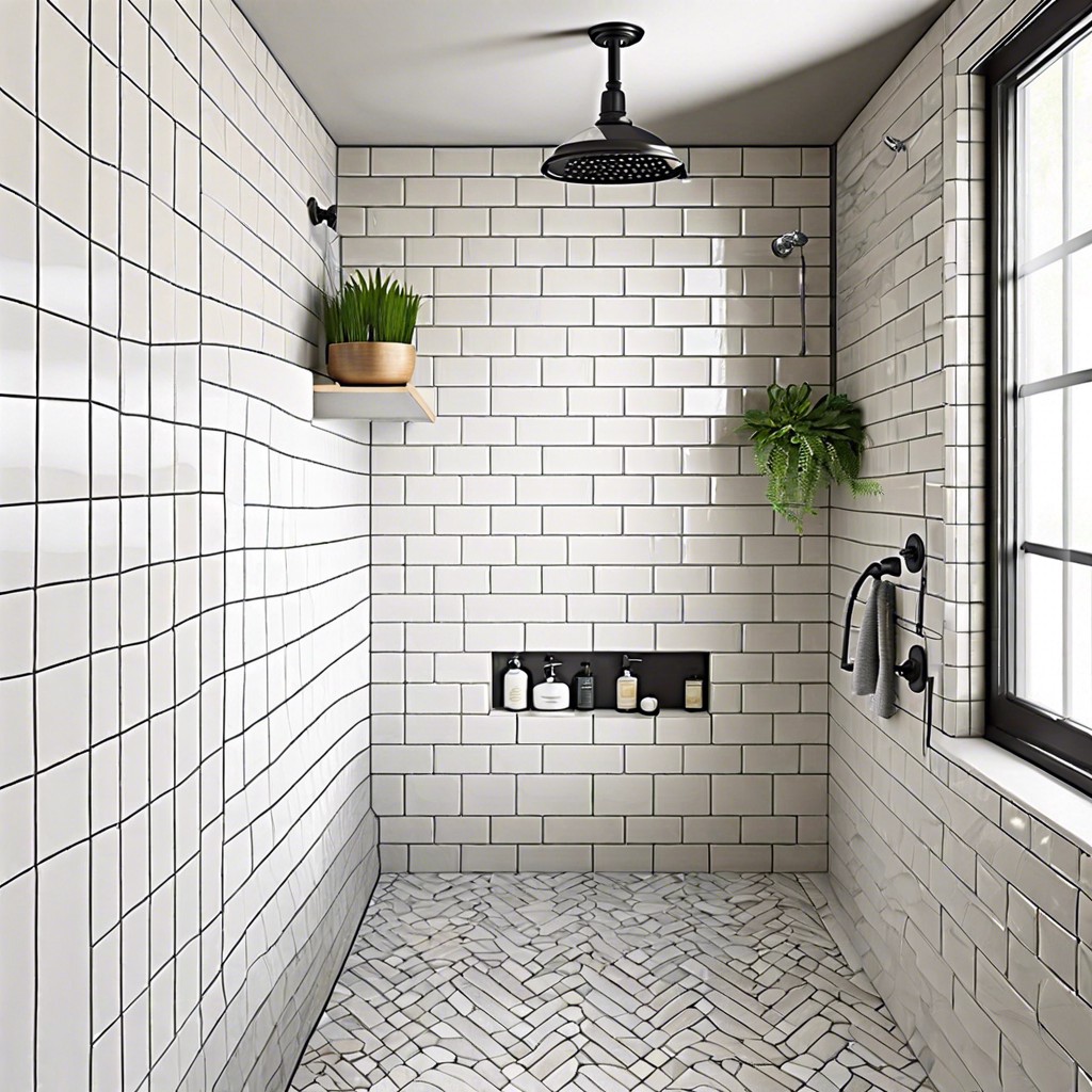 matching grout minimalist niche