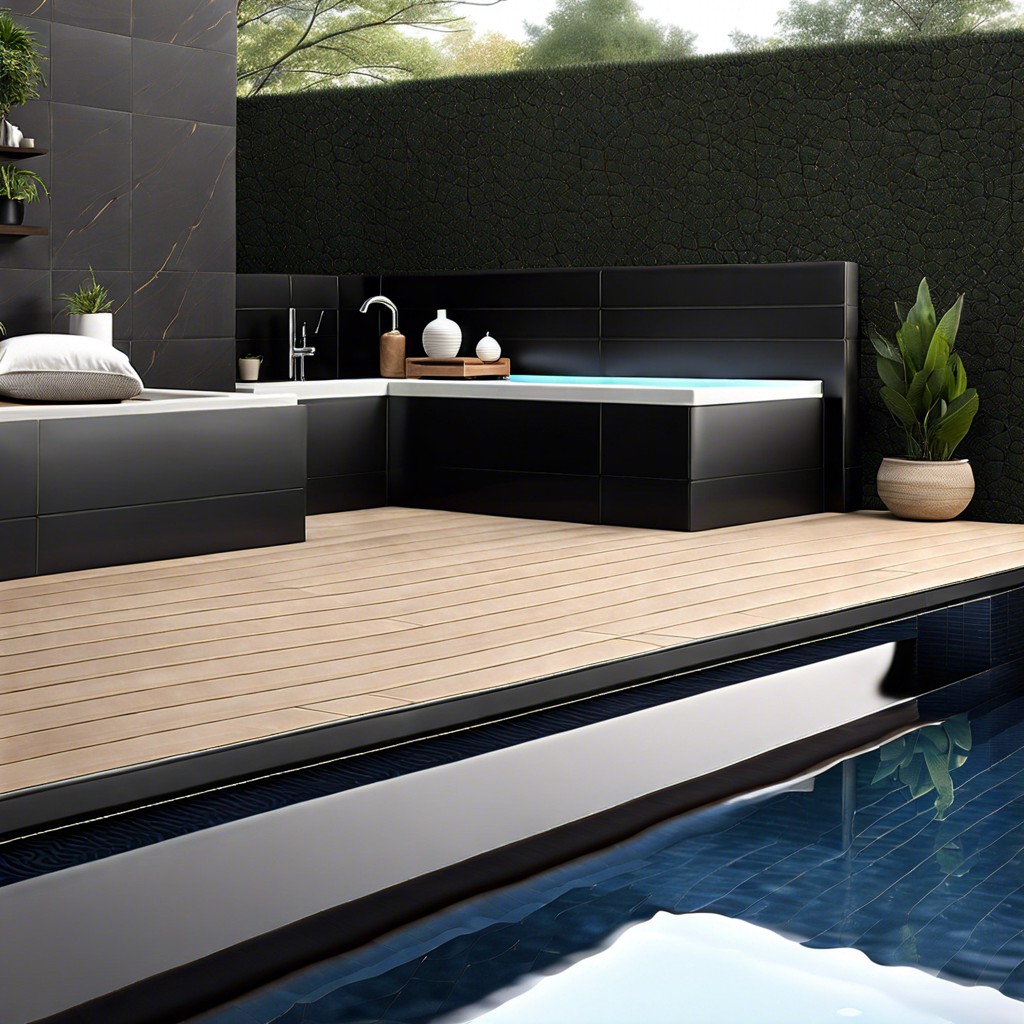 matte black porcelain tiles