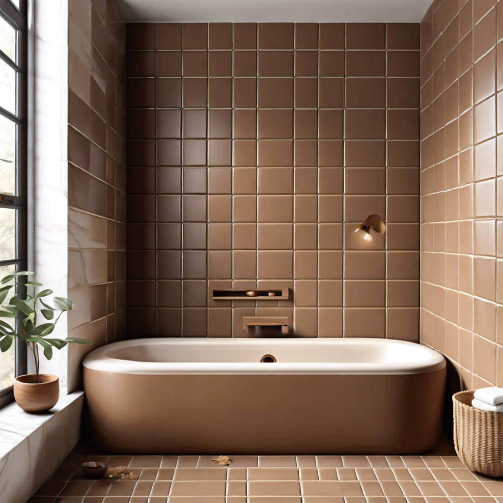 matte finish tiles in earthy tones